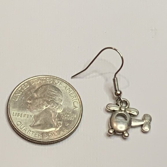 Helicopter Earring, Copter Earring, Gift Idea, Silly Earring, Funny Earrings - Picture 5 of 6